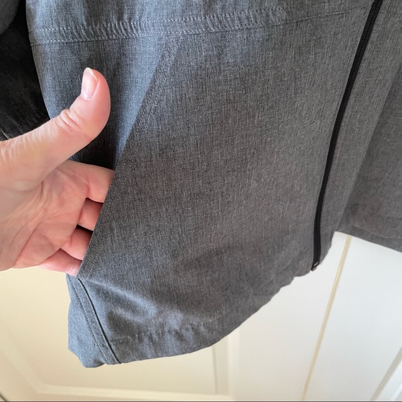 Calia by Carrie Underwood Woven Full Zip Jacket Caviar Heather Size Medium - Picture 5 of 14